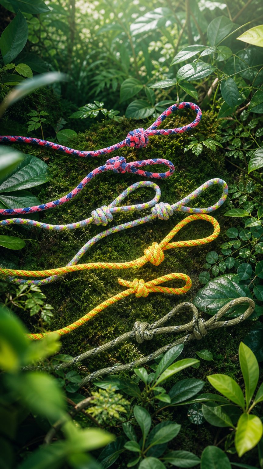 AI product shot of Paracord rope straps C