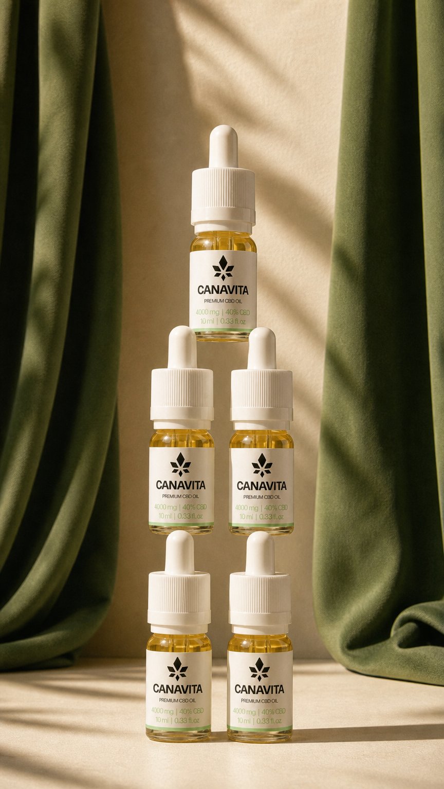 AI product shot of 5 Pak 40% CBD olie SPAR 50%