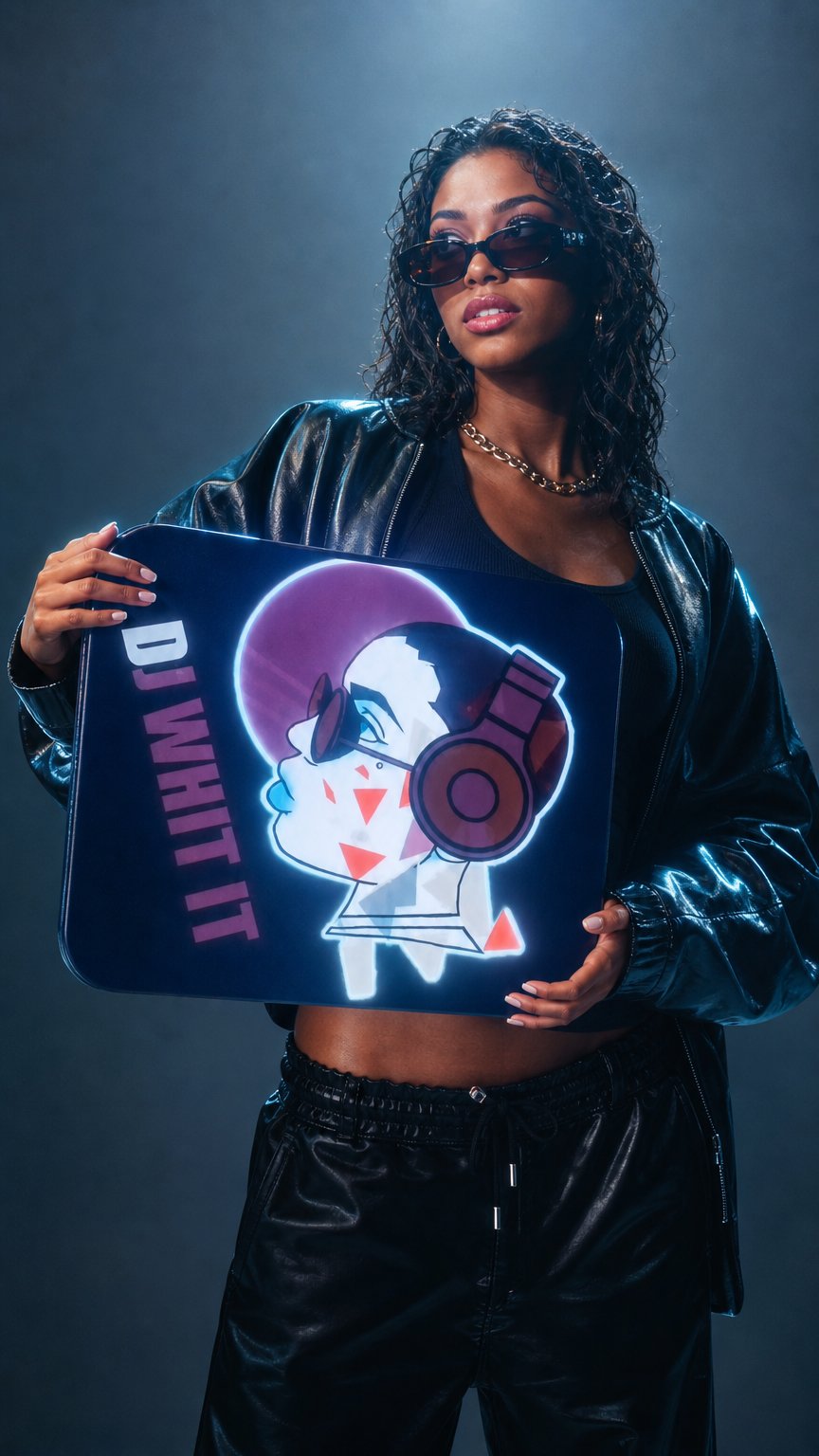 AI product shot of Customized Light Up Laptop Skin