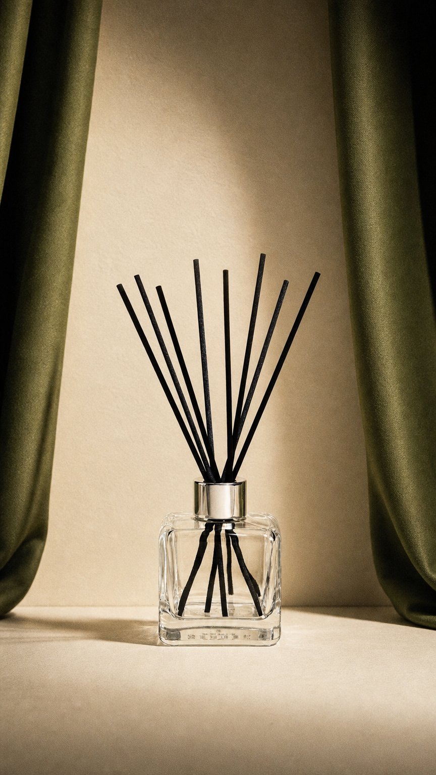 AI product shot of Lemon Flower Cube Reed Diffuser