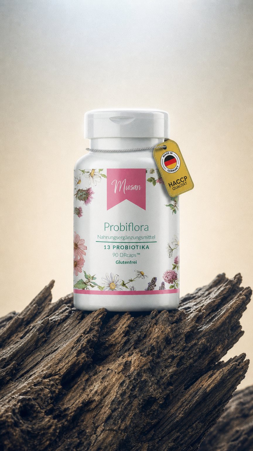 AI product shot of Probiflora-90 DRCaps® - Schluckfreundlich | Miosan