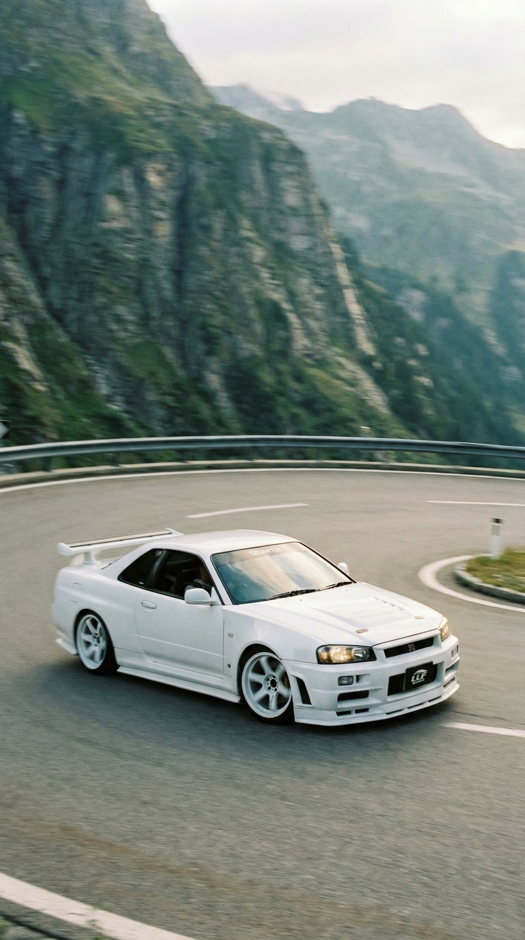 AI product shot of 600bhp Nissan Skyline R34 GTT + £1K