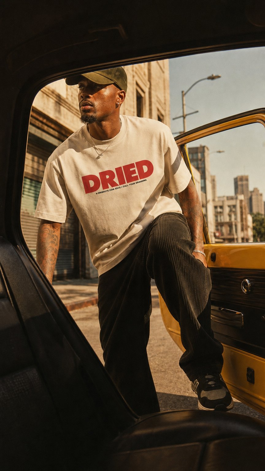 AI product shot of SS26 HEAVY TEE