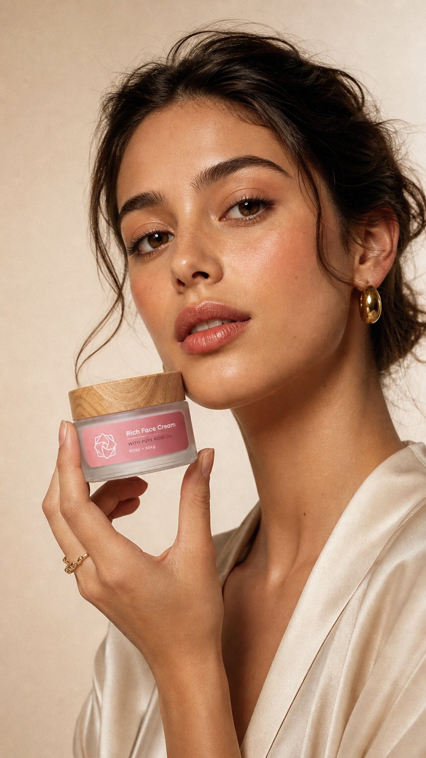 AI product shot of קרם לחות עשיר לפנים | Rich Face Cream