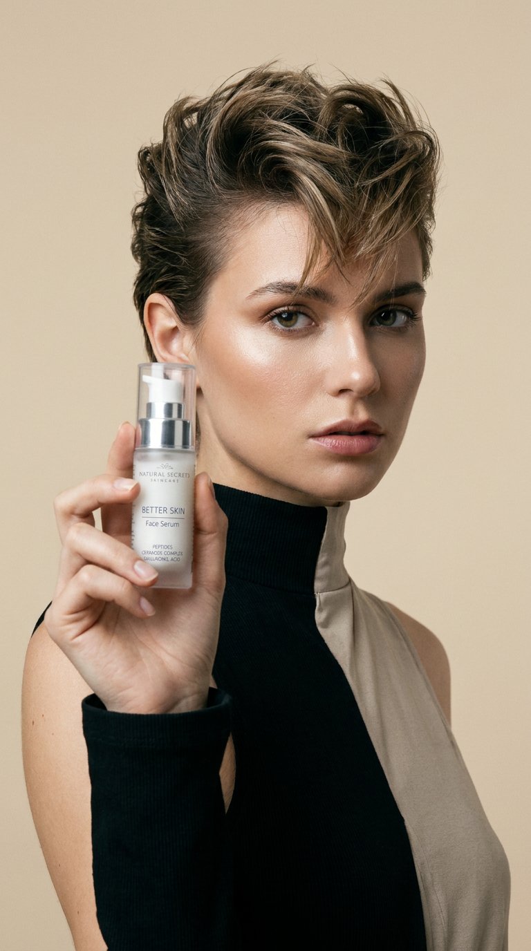 AI product shot of Better Skin Serum - emulsyjne serum z peptydami, ceramidami i wit. C Tetra 20 ml