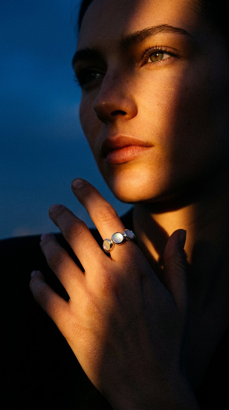 AI product shot of Again & Again & Again - 925 Silver Ring