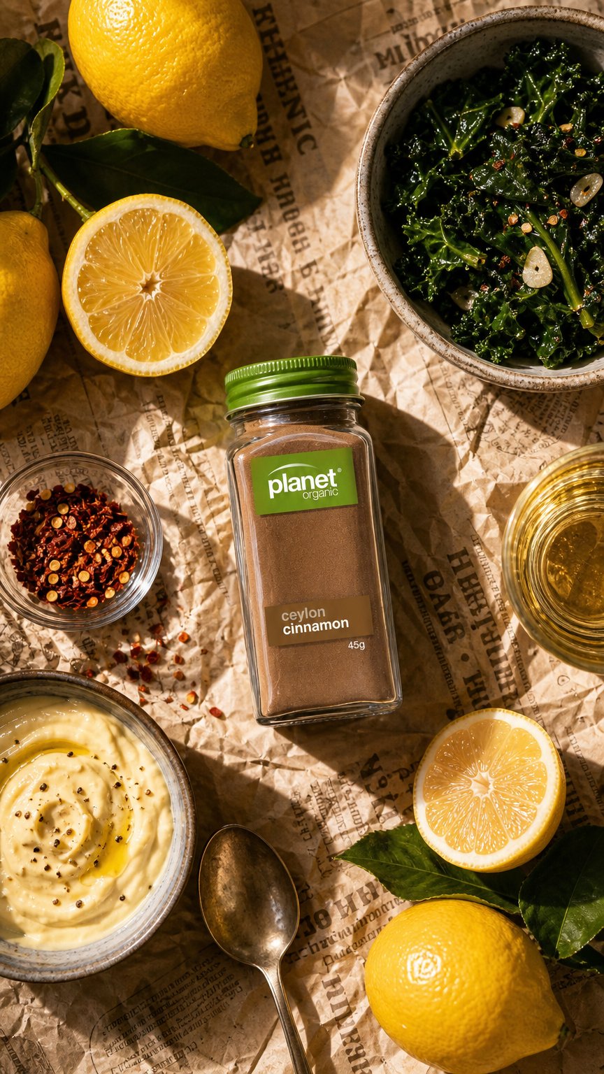 AI product shot of Ceylon Cinnamon Powder 45g - Certified Organic