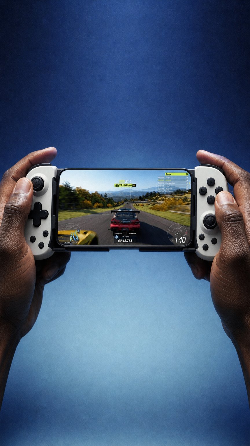 AI product shot of RigTech™ Pro – vezeték nélküli gamer kontroller telefonhoz