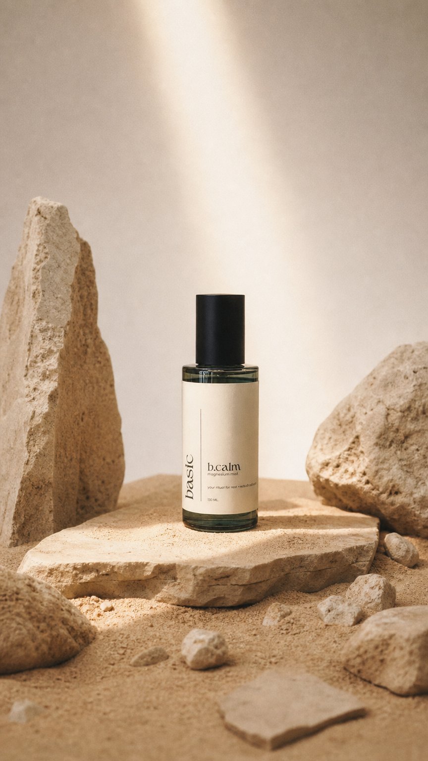 AI product shot of b.calm magnesium mist