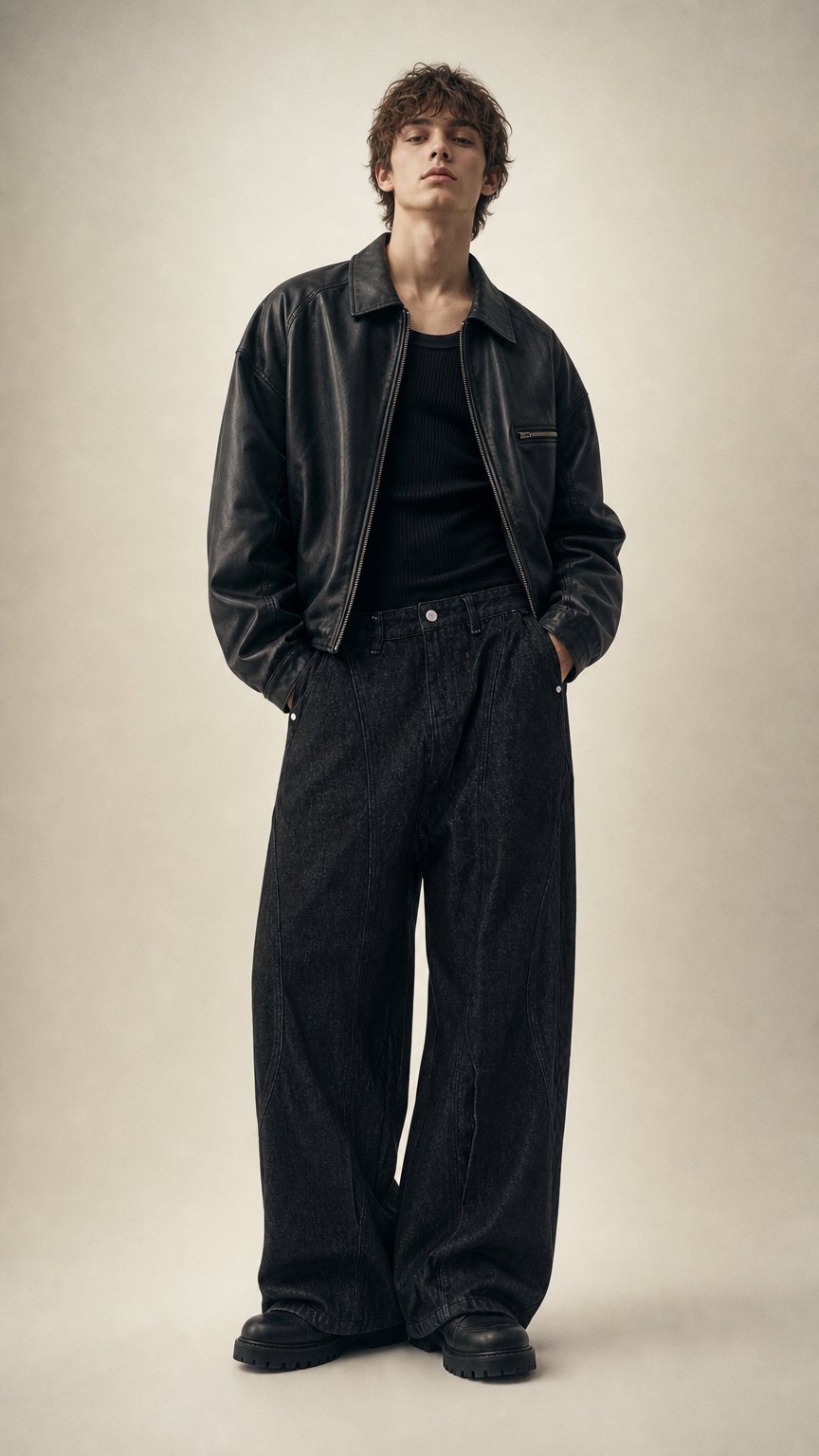AI product shot of A PAINLESS KRUEL WORLD Baggy Jeans