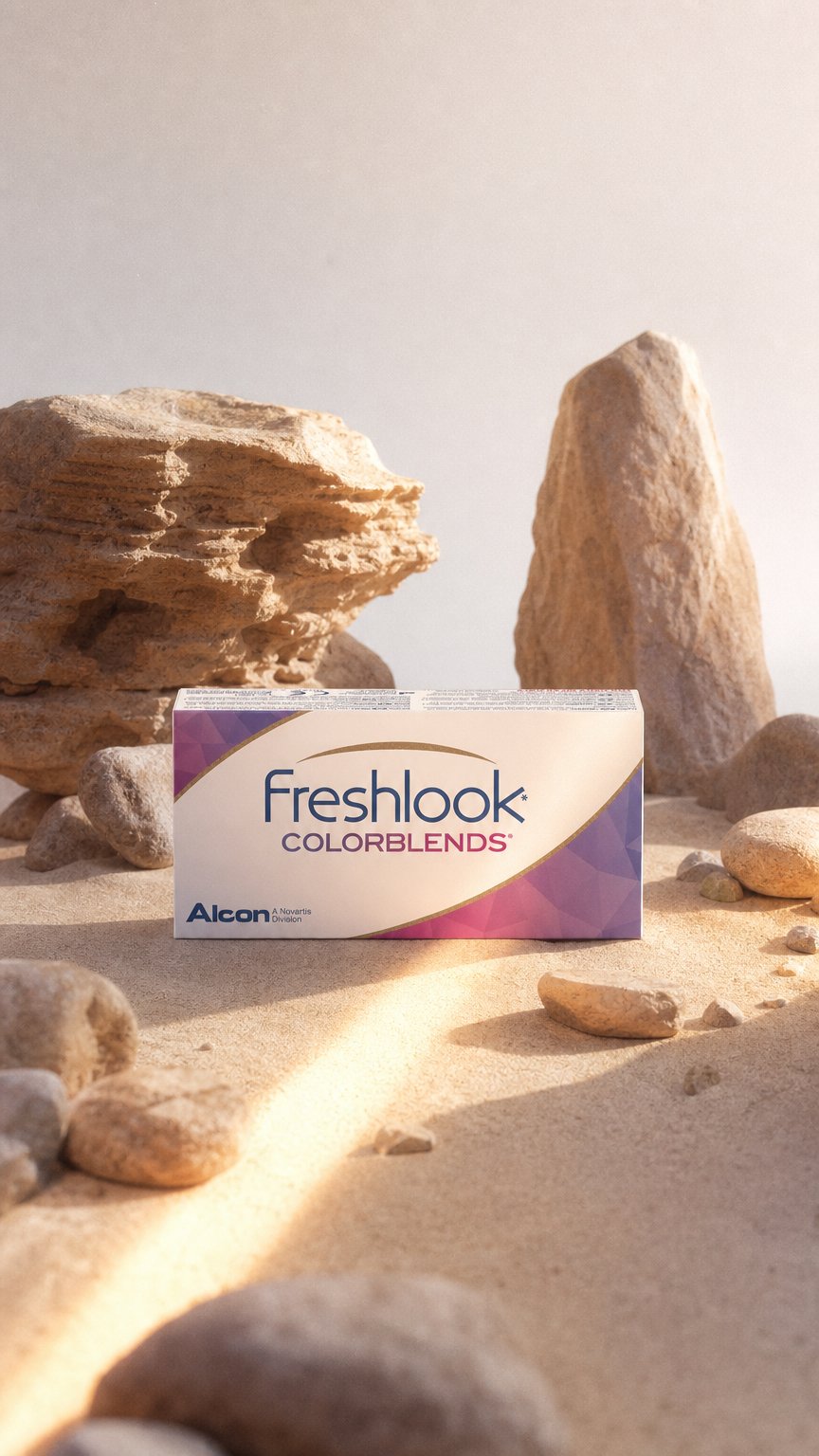 AI product shot of FRESHLOOK COLOURBLENDS
