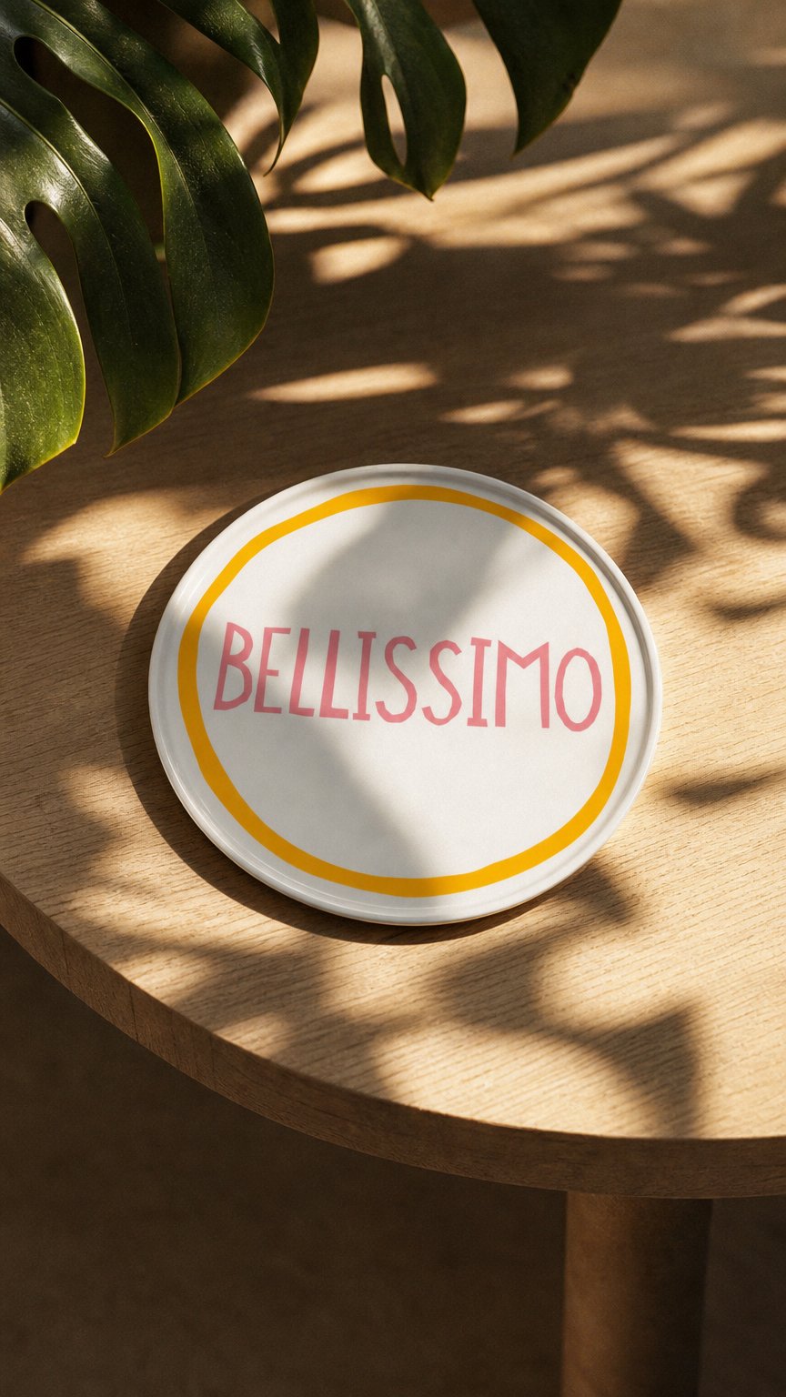 AI product shot of Italian Plate Set for 4