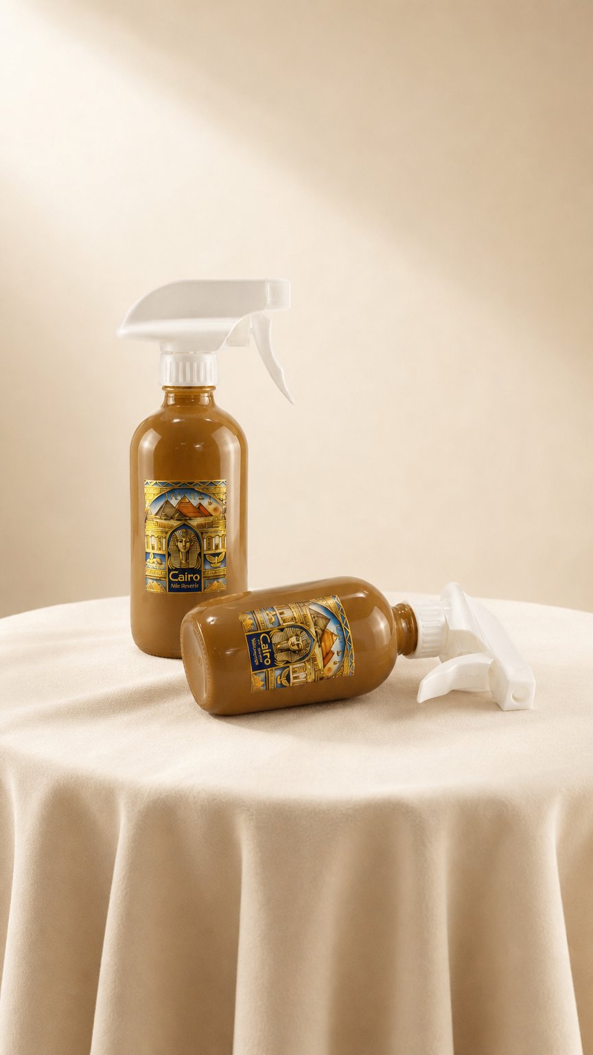 AI product shot of Cairo skyline 200ml Room Spray