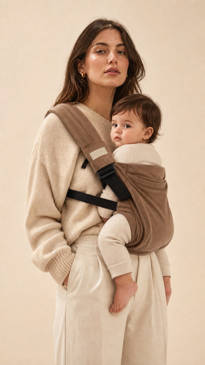 AI product shot of Bambidoos Baby & Toddler Hip Carrier