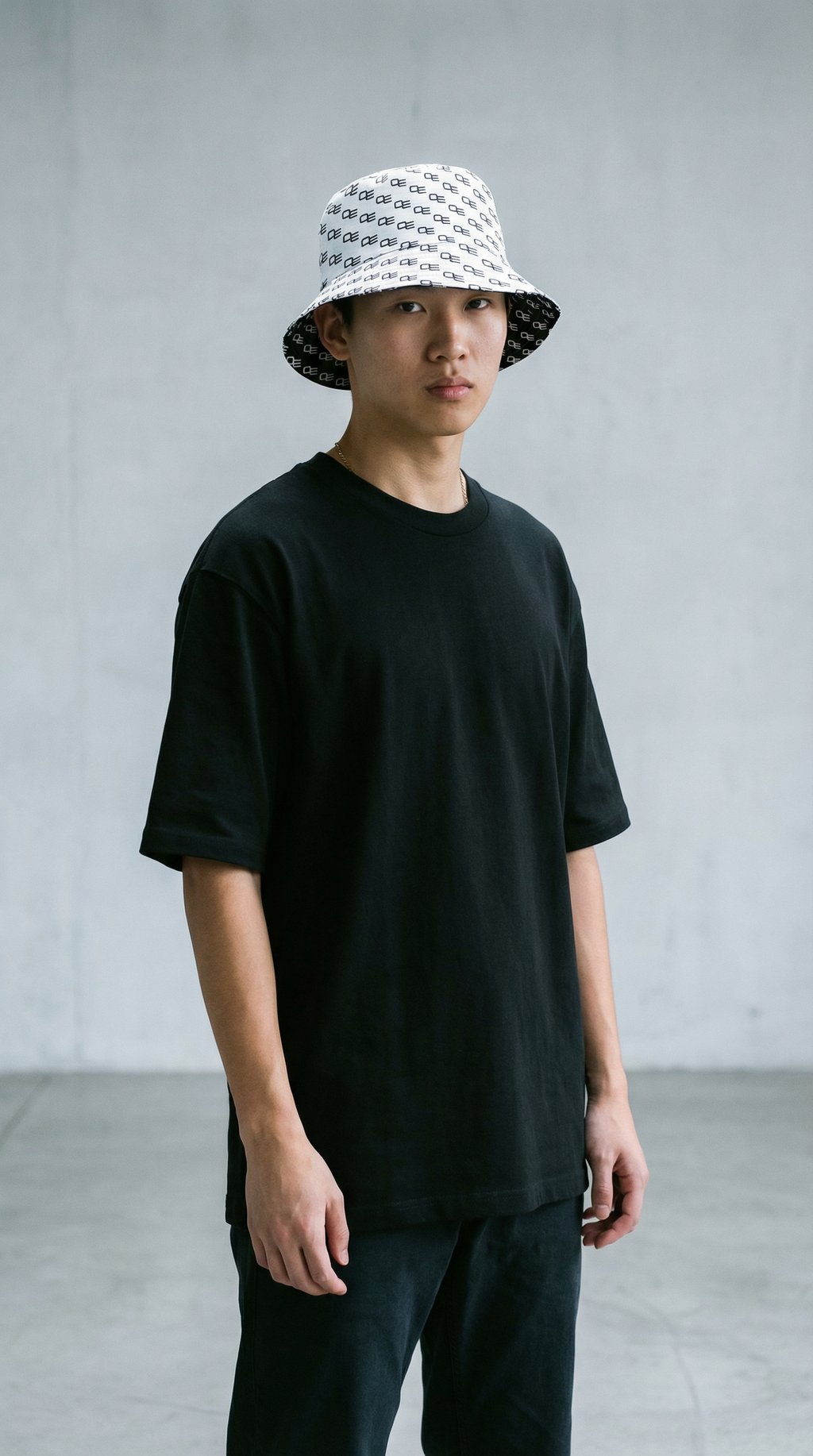 AI product shot of Minimal Reversible Bucket Hat