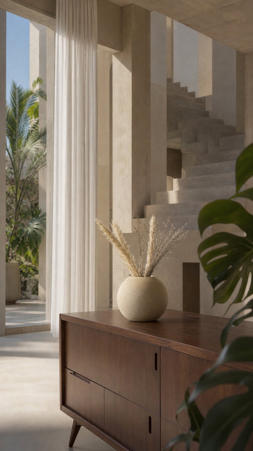 AI product shot of Sfera Vase – Sandstone