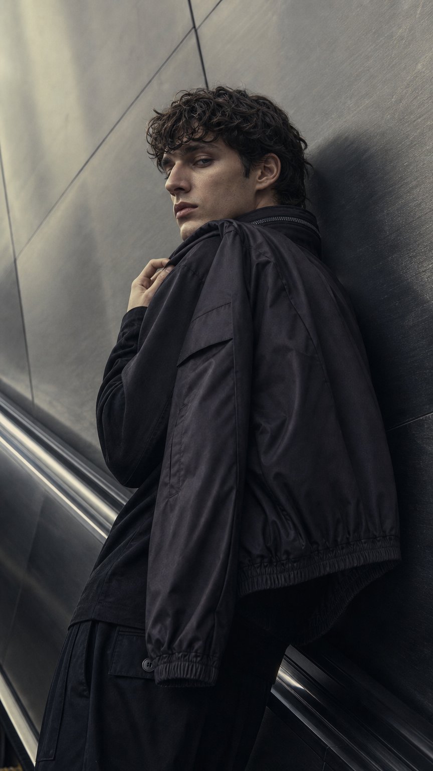 AI product shot of Reia Hooded Work Jacket (Techno Violet)