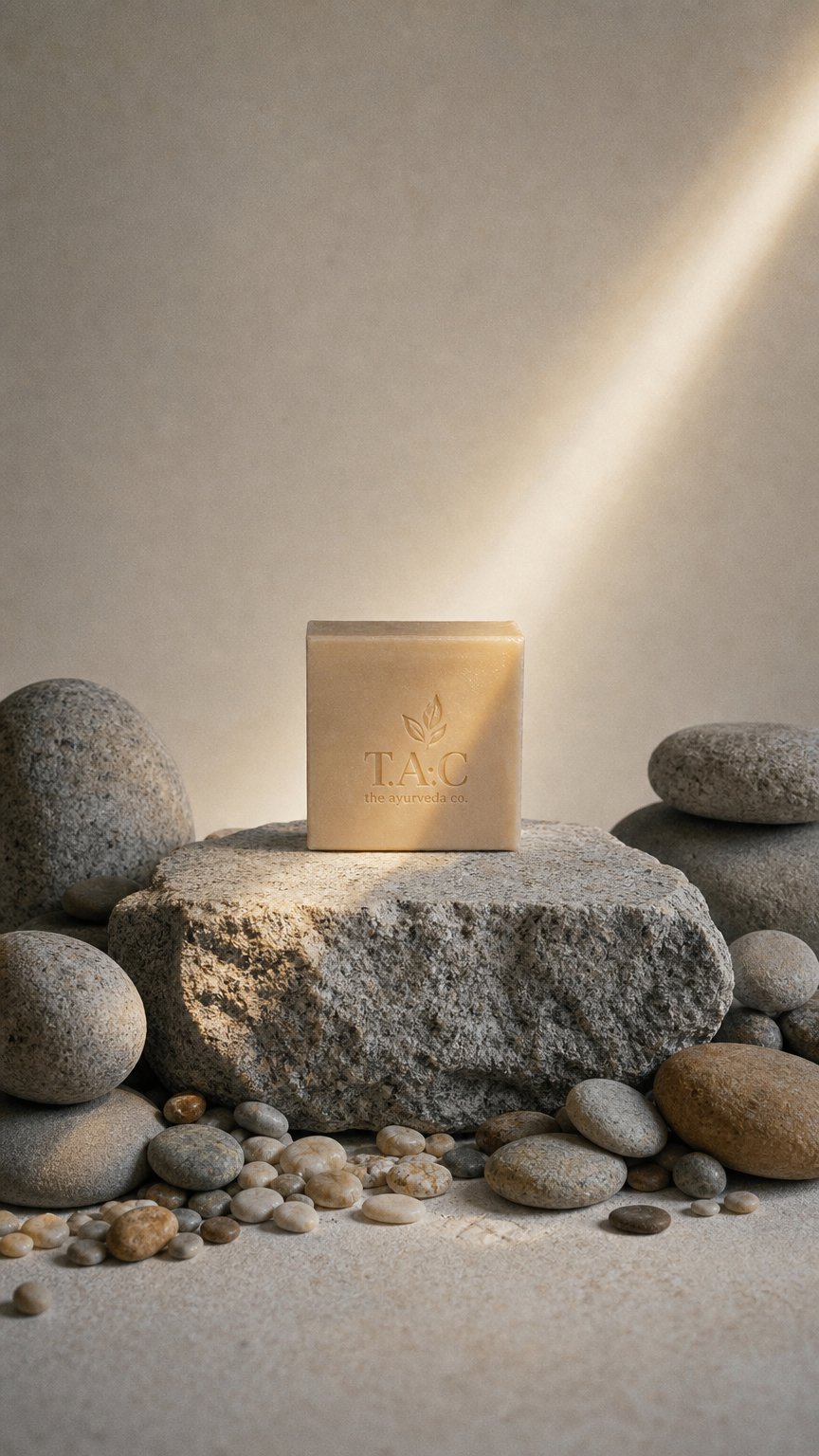 AI product shot of 一年熟成馬油蠶絲皂