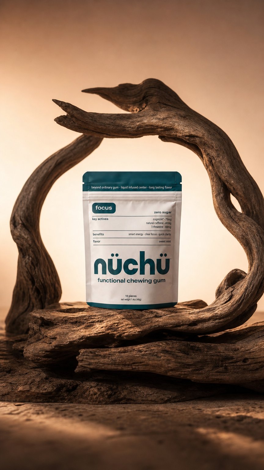 AI product shot of Nüchü Focus Sweet Mint