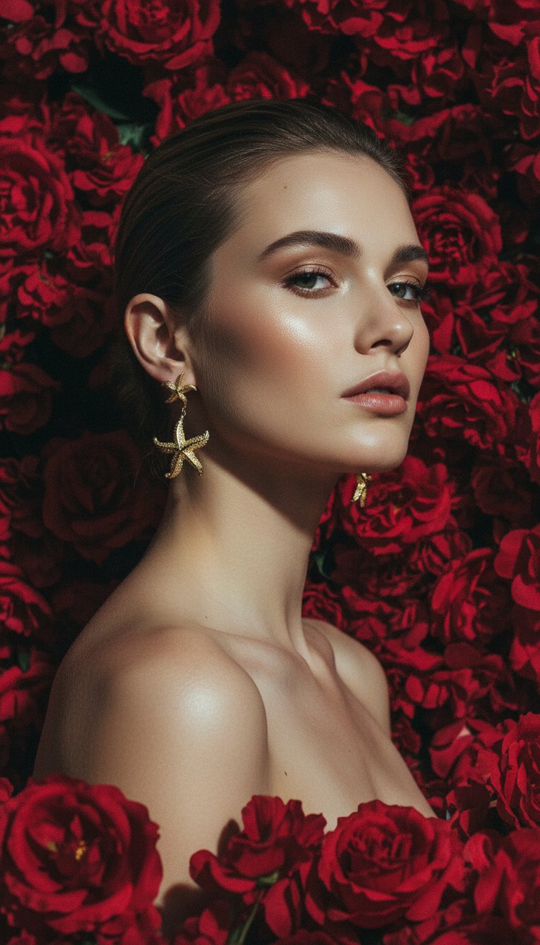 AI product shot of Ella Earrings