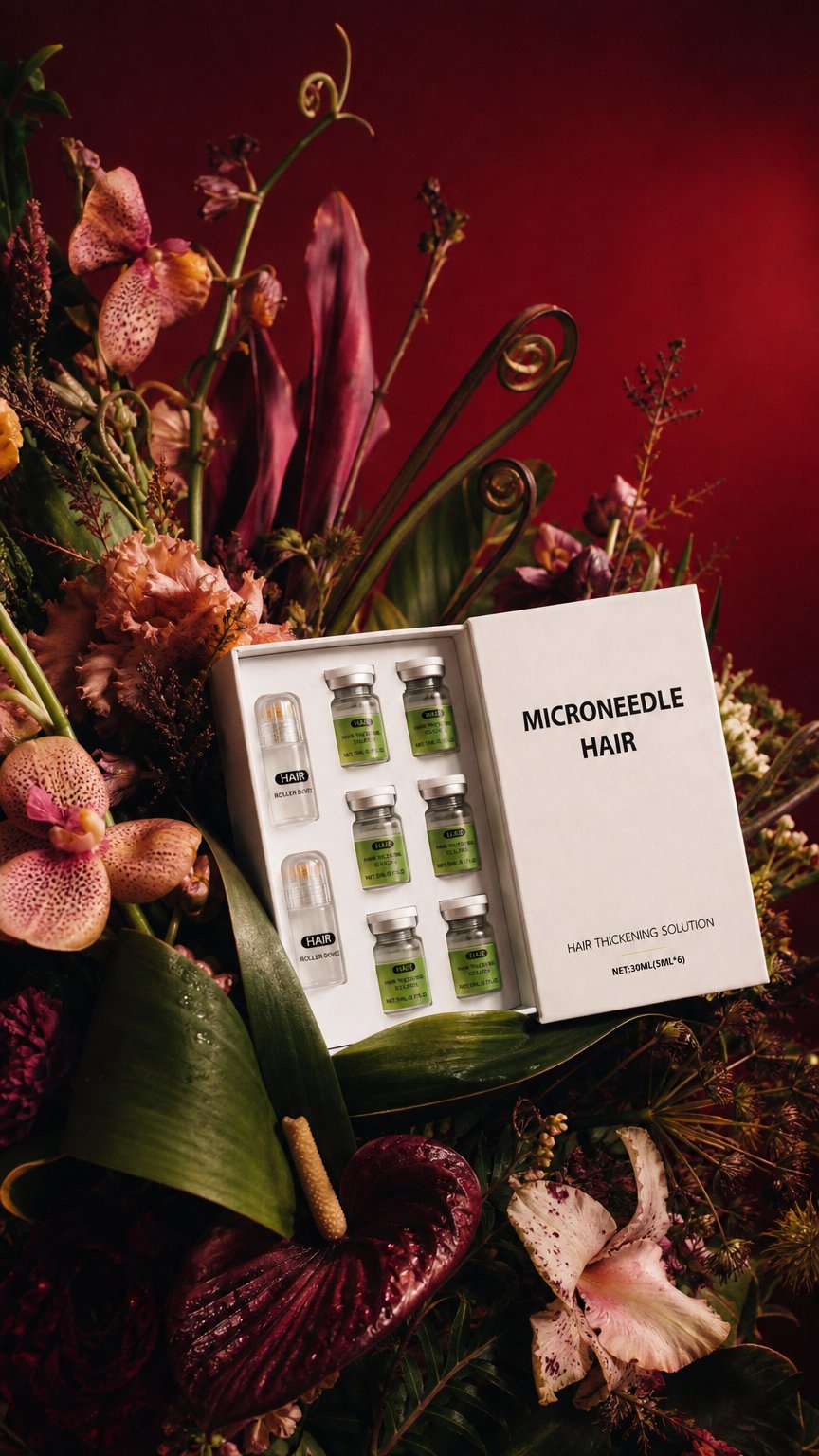 AI product shot of FollicleBoost™ Micro-Roller Serum