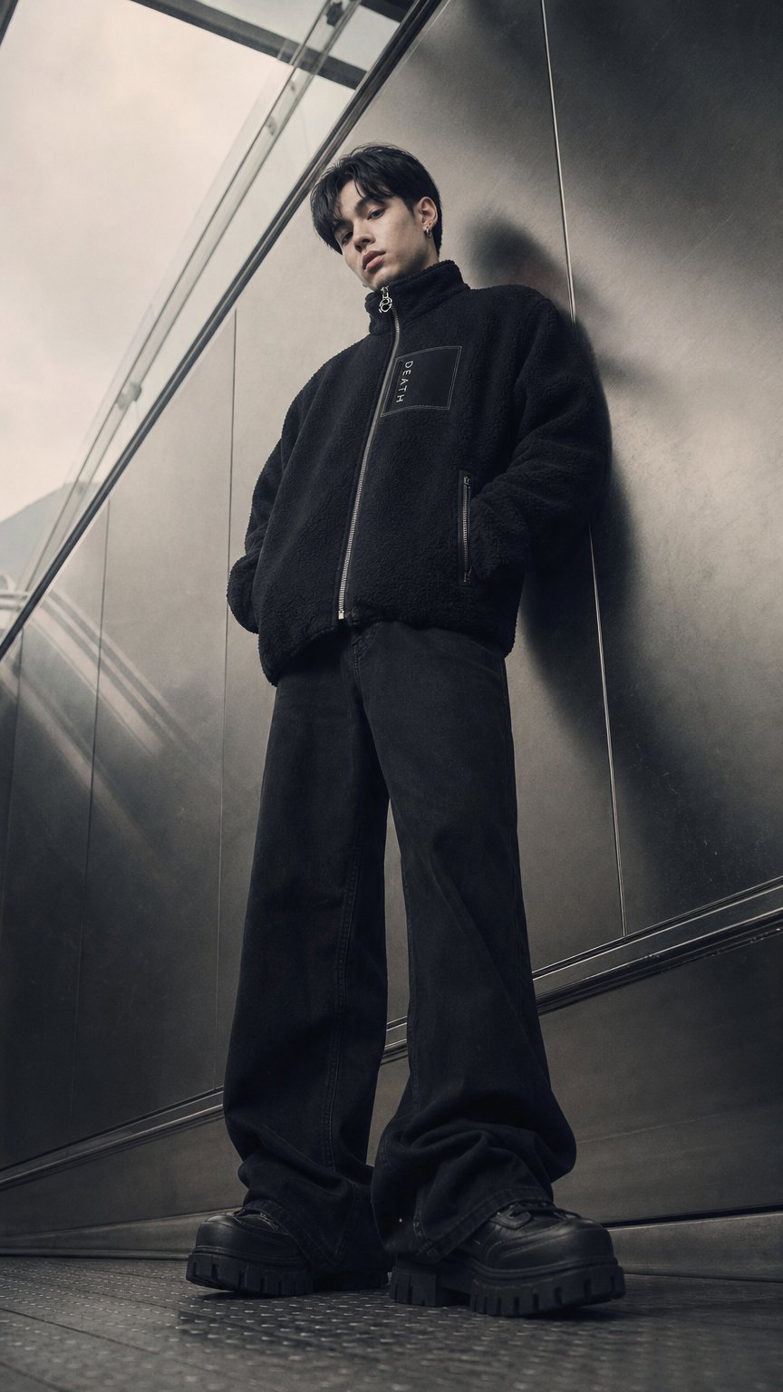 AI product shot of Fleece Jacke „DEATH“