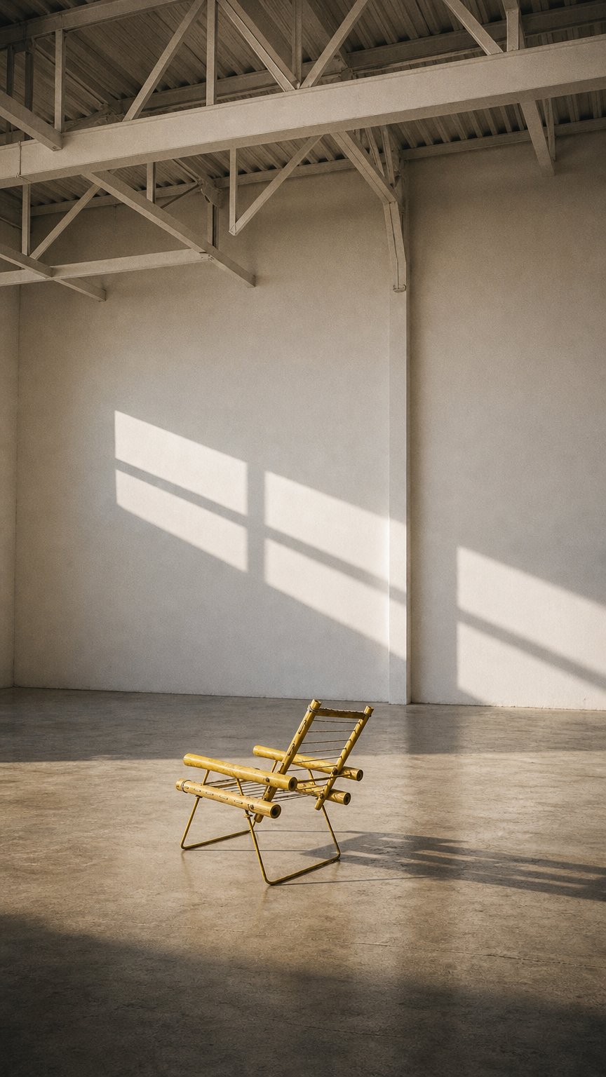 AI product shot of Bamboo Iron Arm Chair