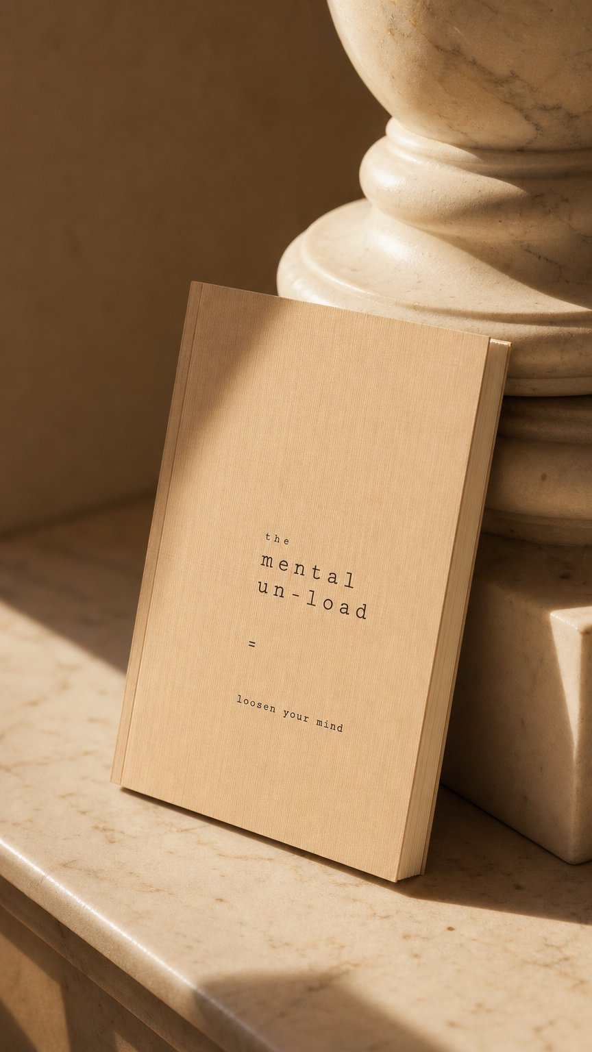 AI product shot of the mental un-load: loosen your mind