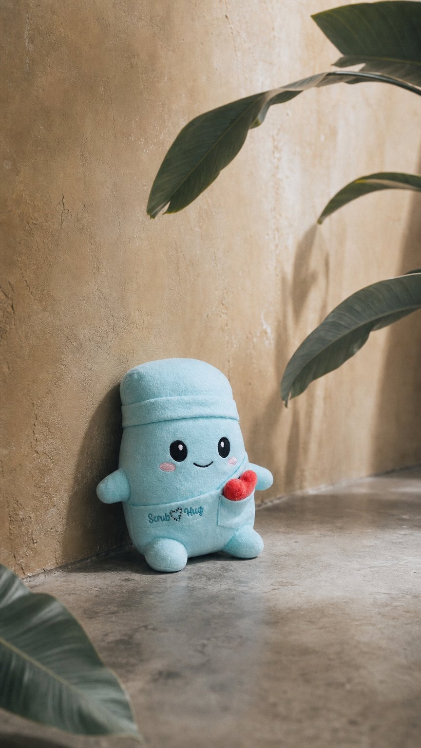 AI product shot of Scrub Hug Comfort Companion