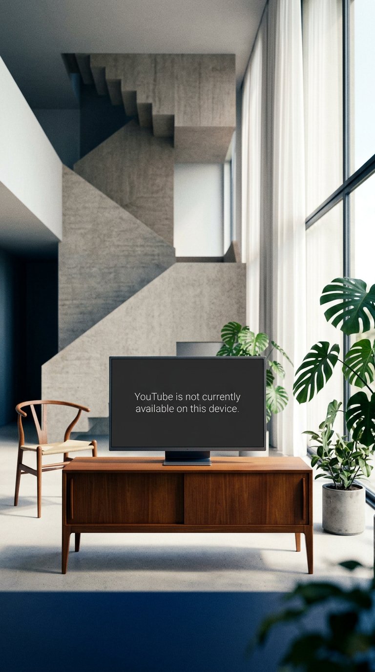 AI product shot of YouTube is not currently available on this device.