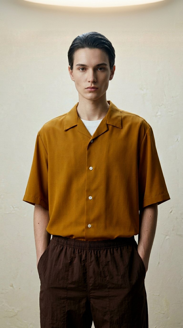 AI product shot of 男女通用 Dry Open Collar Shirt/HalfSlv 359039