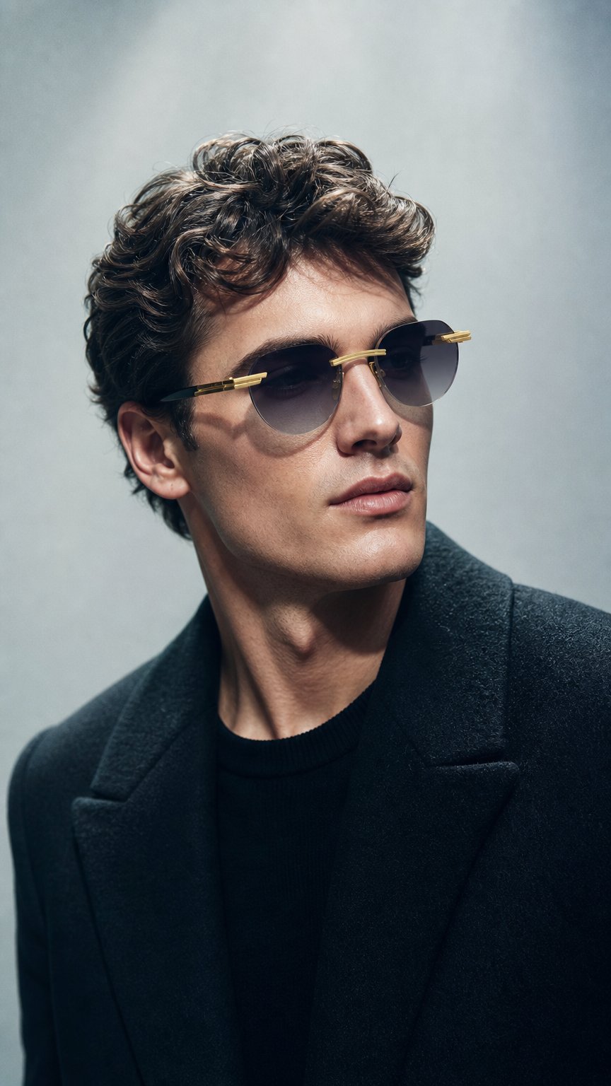 AI product shot of Bottega Veneta Sunglasses Ribbon BV1379S-001 51 Men upc 889652546377