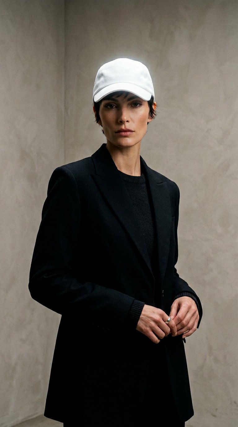 AI product shot of Long Bill Hat
