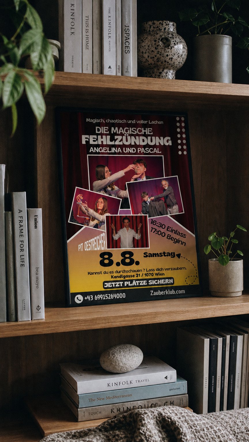 AI product shot of 8.8 August Zaubershow / im 7 Bezirk /