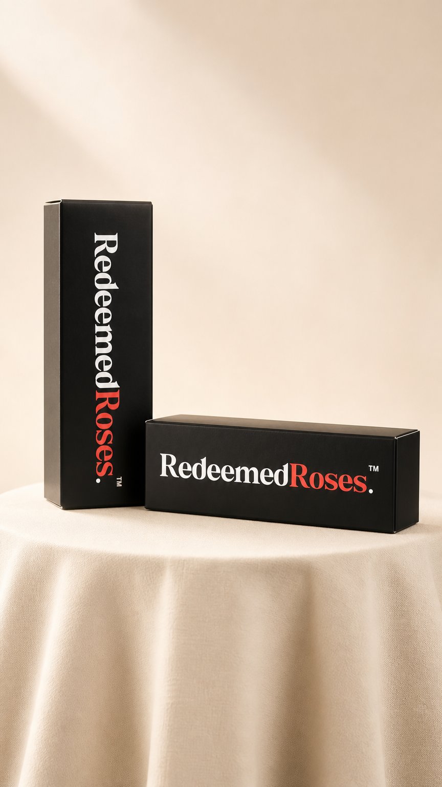 AI product shot of Proverbs 31:29 Scripture Gift Box w/ Roses