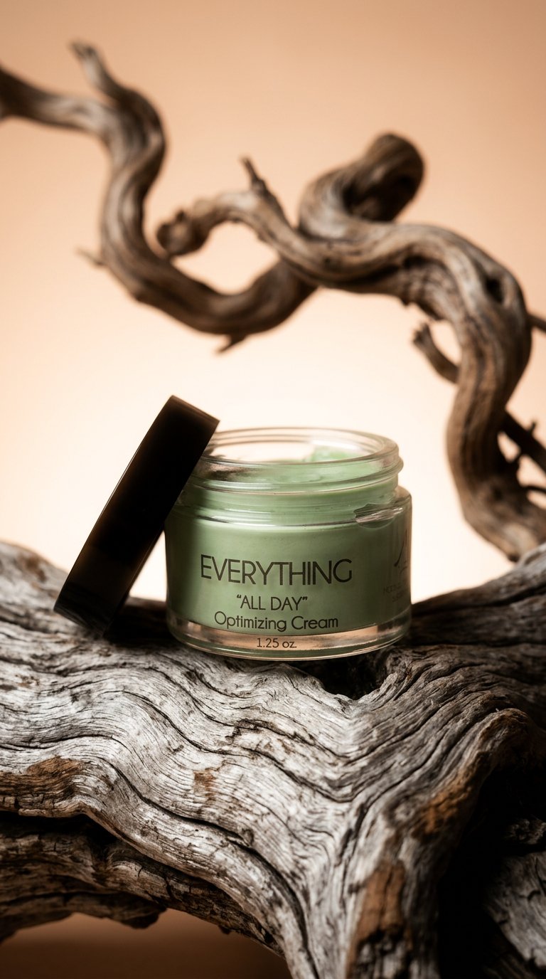 AI product shot of Everything Color Correcting “Green Cream”