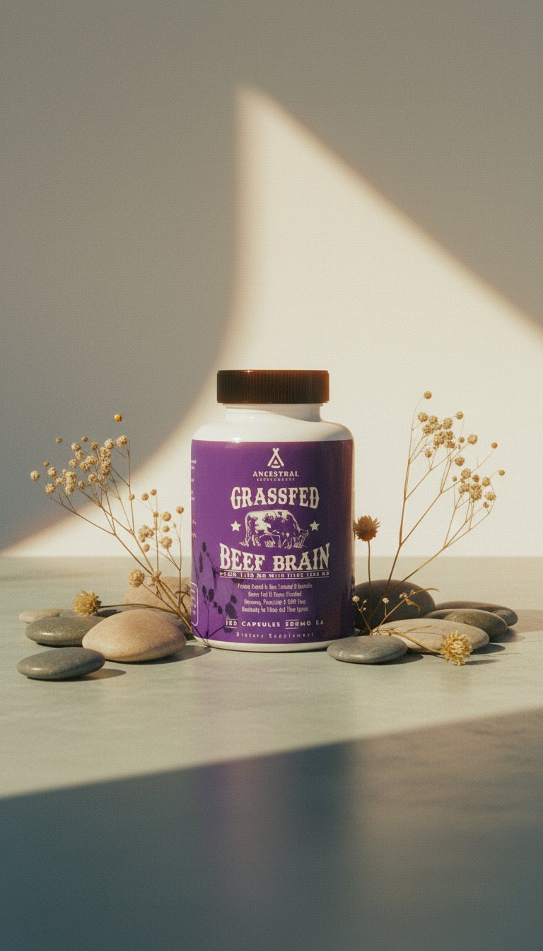 AI product shot of Grass Fed Beef Brain