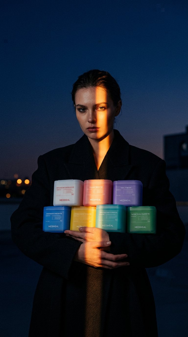 AI product shot of MEDIHEAL Toner Pad 100+100 Pads Double Pack (8types)