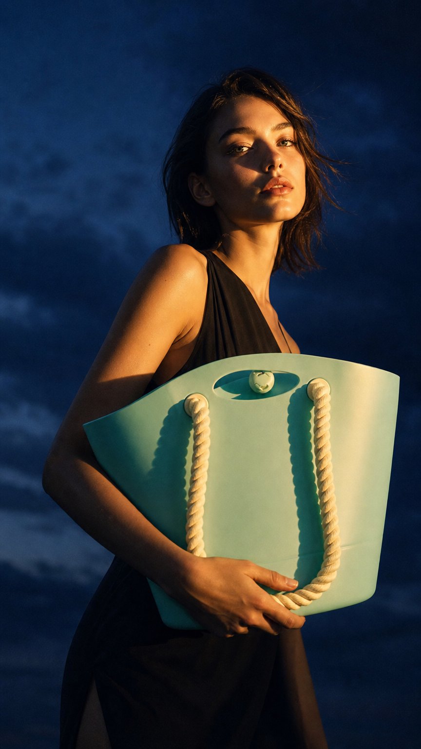 AI product shot of Lemon Jelly Splashy Bag Vegan Tote