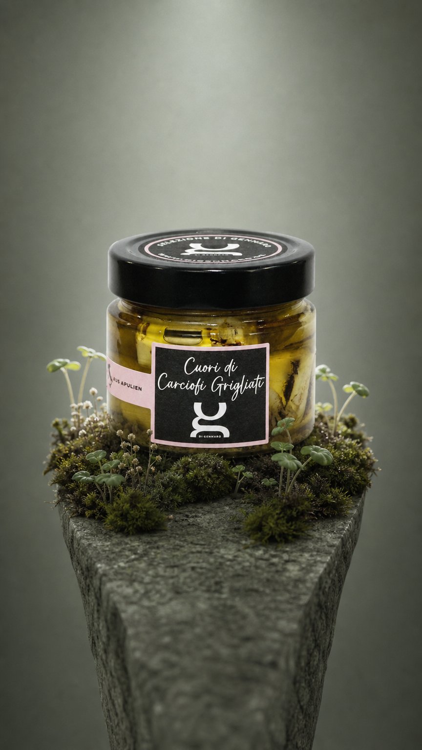 AI product shot of Cuori di Carciofi grigliati