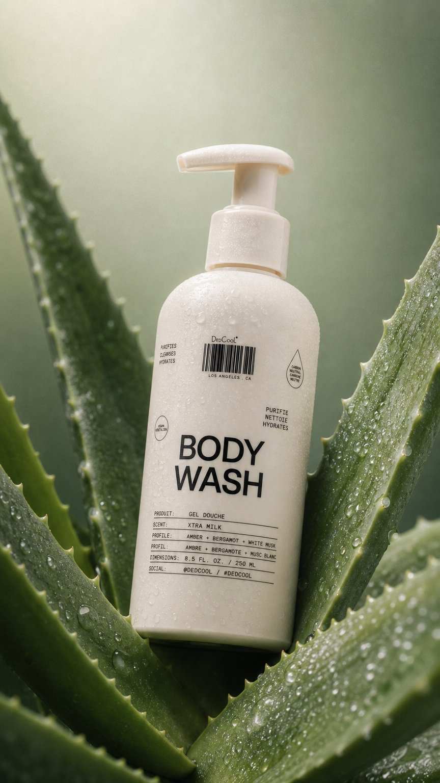 AI product shot of Body Wash Xtra Milk