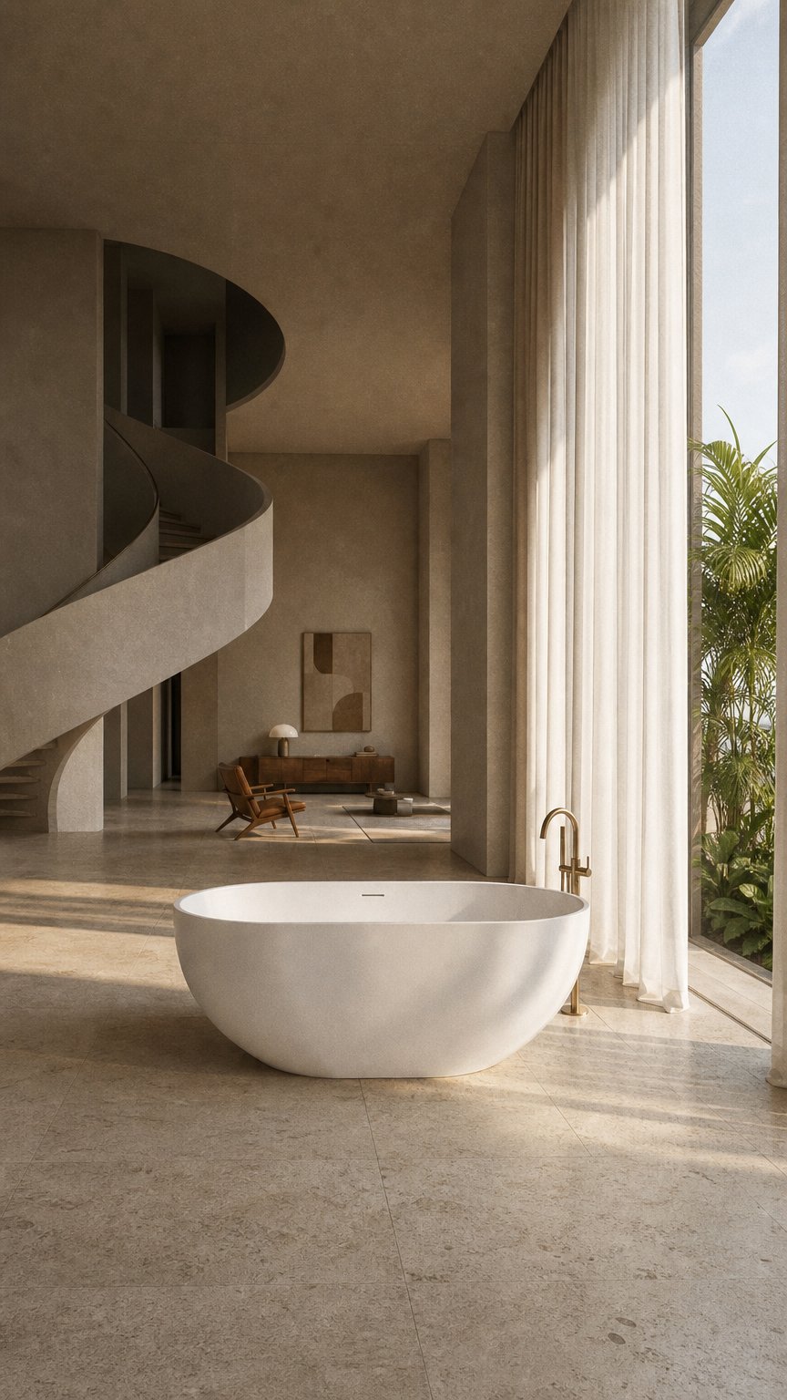 AI product shot of Benna 1500 Freestanding Bath