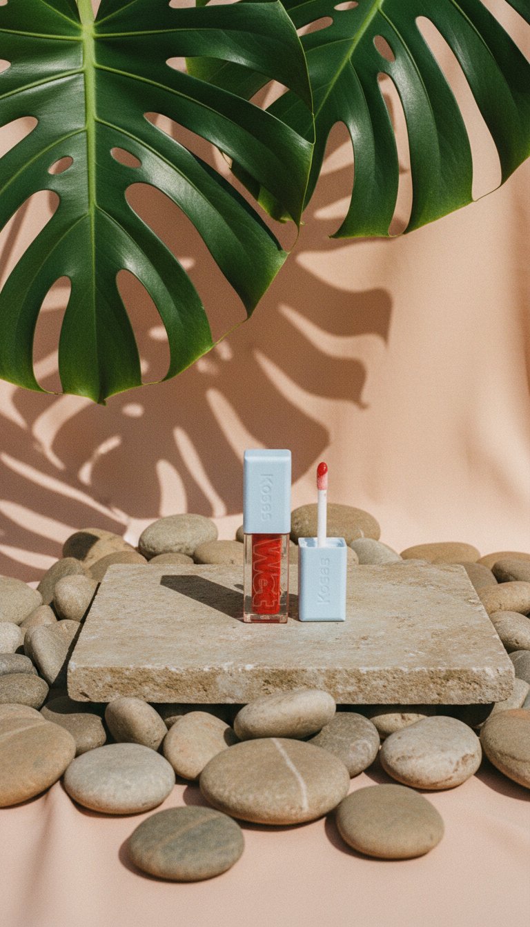 AI product shot of Wet Lip Oil Gloss in Slushy