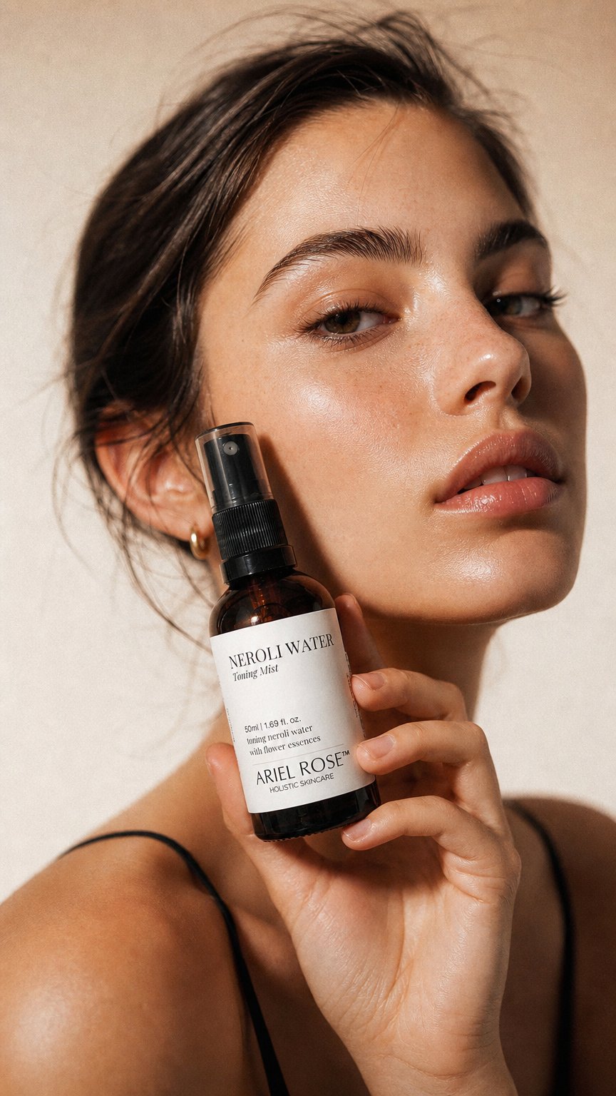 AI product shot of Neroli Water Toning Mist