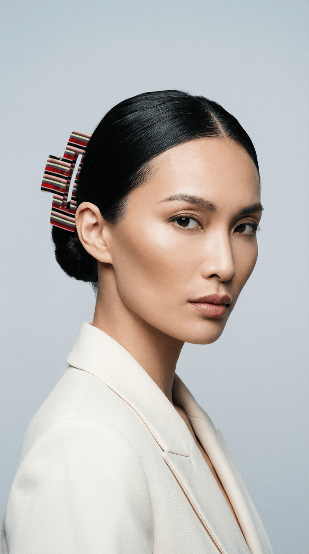 AI product shot of Striped Jelly Hair clip