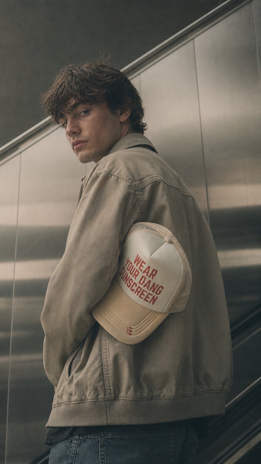 AI product shot of WEAR YOUR DANG SUNSCREEN HAT - breathable mesh back