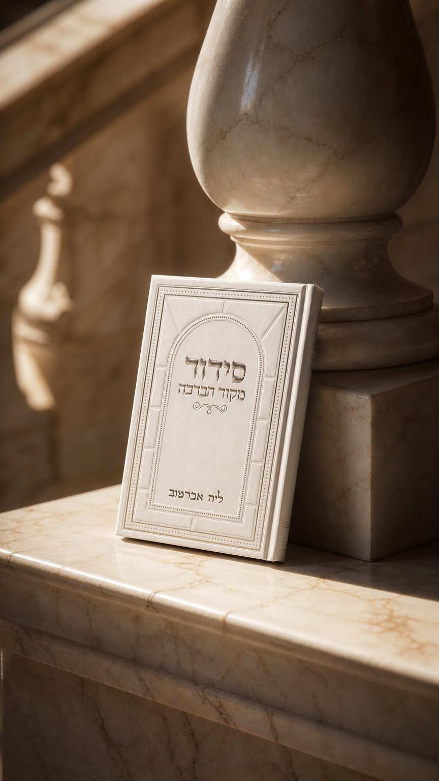 AI product shot of סידור לבן לכלה