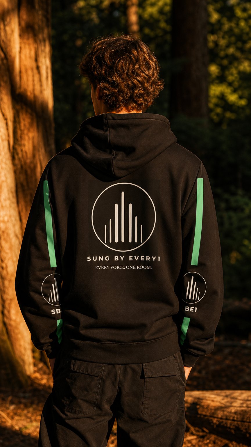 AI product shot of SBE1 Hoodie