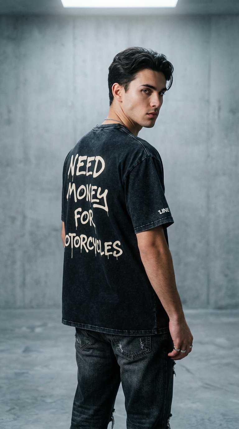 AI product shot of Need Money For Motorcycles Tee