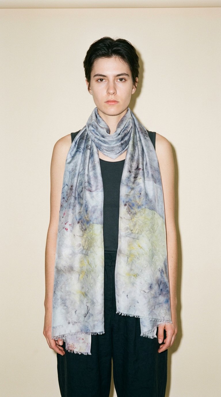 AI product shot of After the Rain Silk Wrap